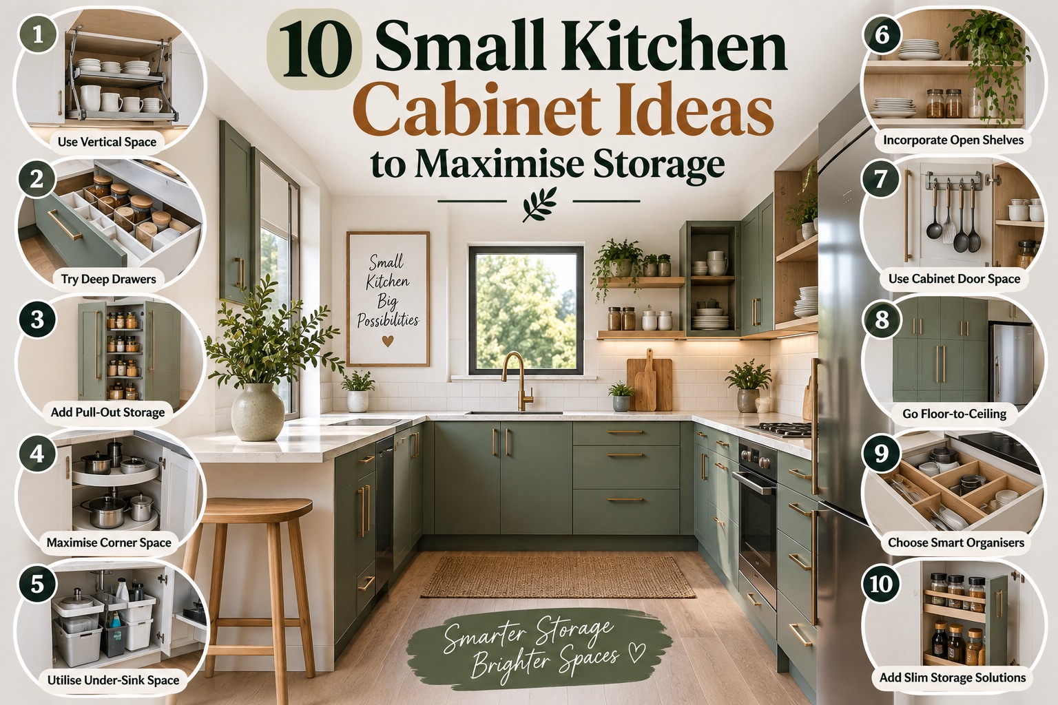 10 Small Kitchen Cabinet Ideas to Maximise Storage