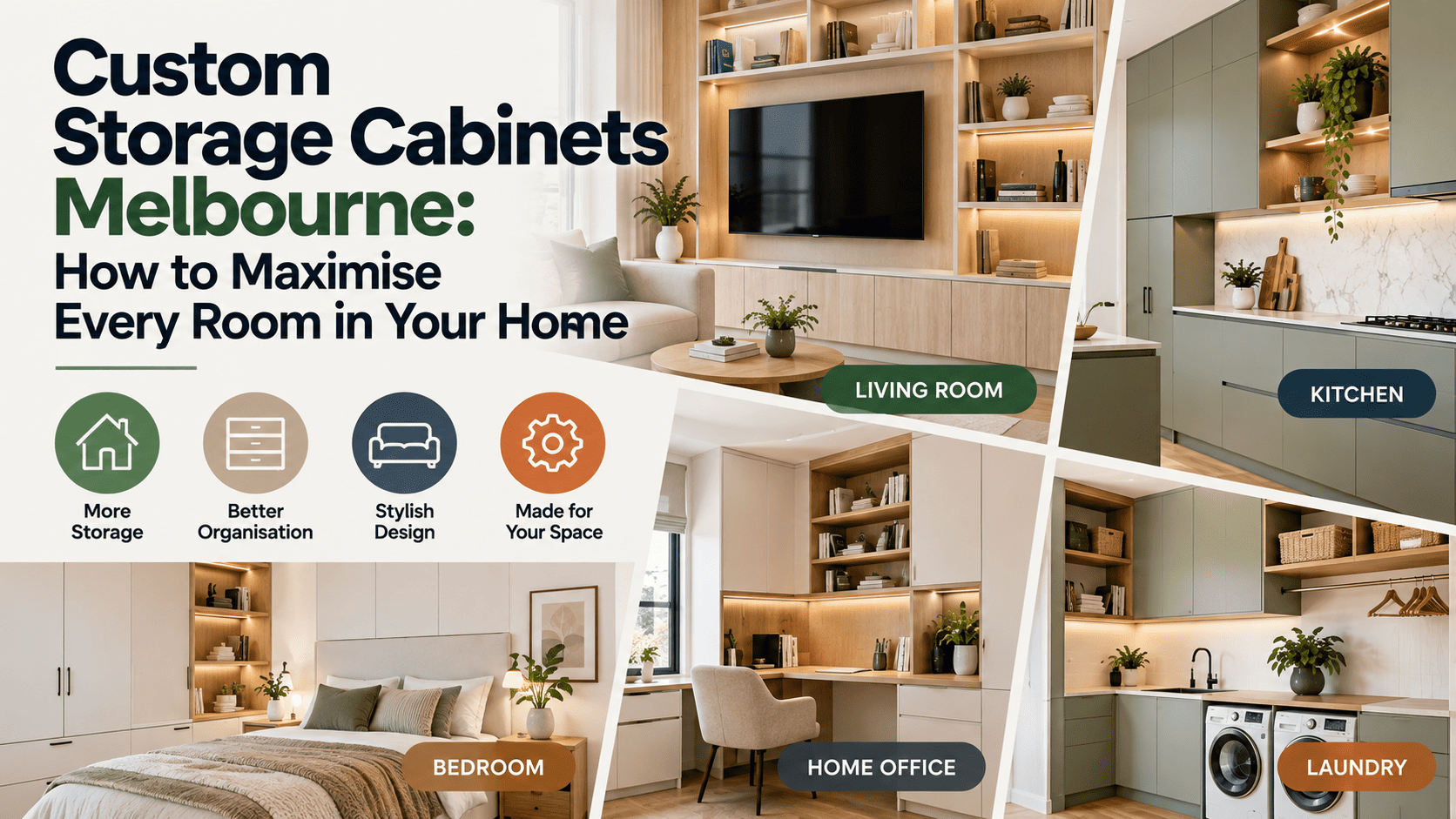 Custom Storage Cabinets Melbourne: How to Maximise Every Room in Your Home